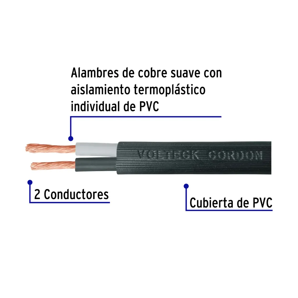 Cable uso rudo 2x12 COBRE VOLTECK (TRUPER) 40003