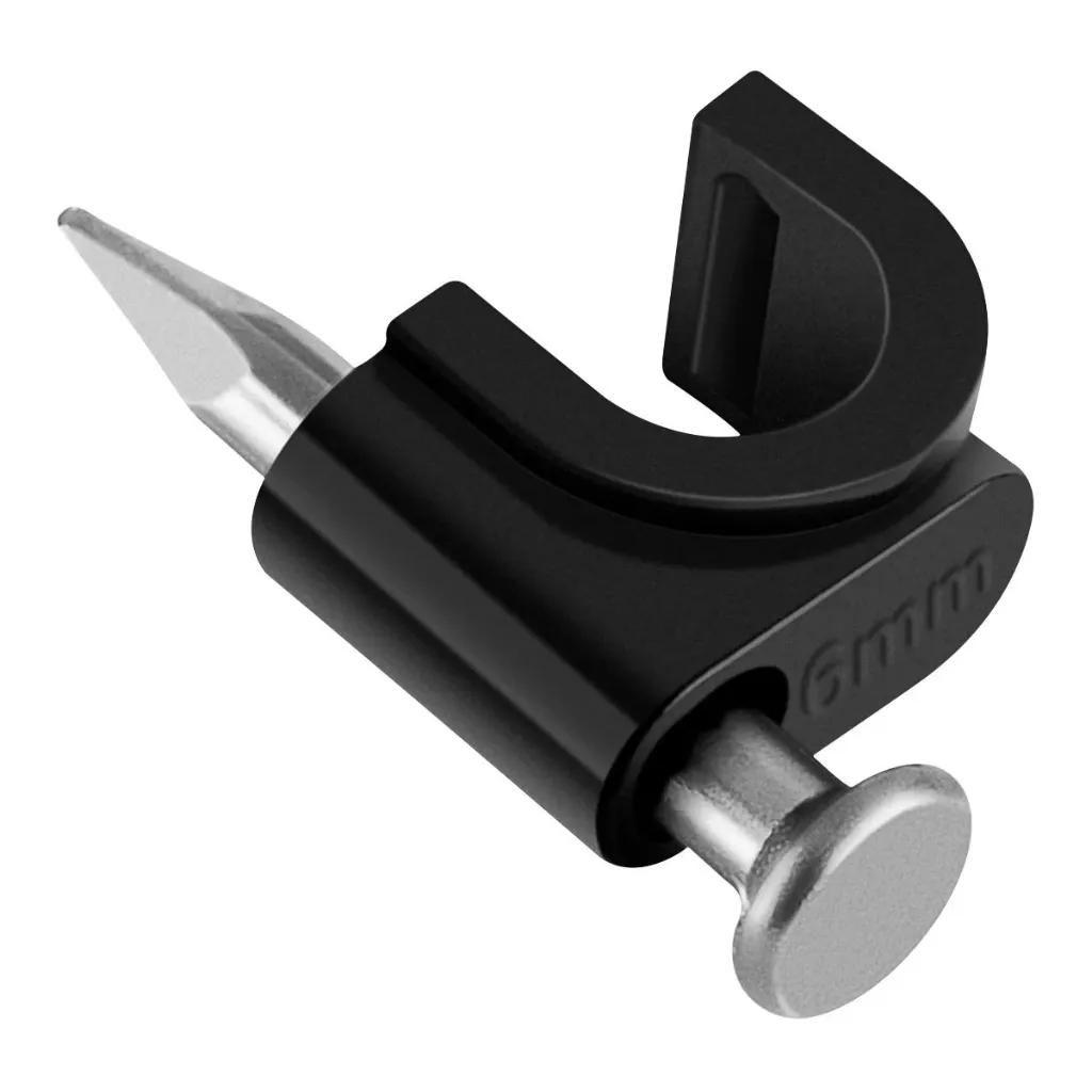 GRAPA PARA CABLE 6MM NEGRO BOLSA 20pz, VOLTECK (TRUPER) 48270