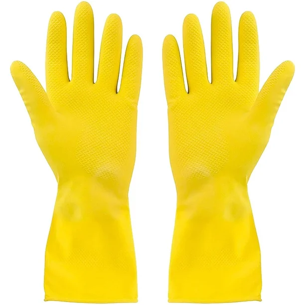 GUANTES DE LATEX PARA LIMPIEZA GRANDES- AMARILLOS SR. LIMPIO