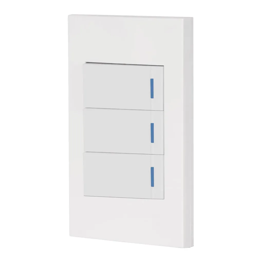 PLACA ARMADA LINEA ESPAÑOLA 3  INTERRUPTORES 1 MODULO VOLTECK (TRUPER) 45599