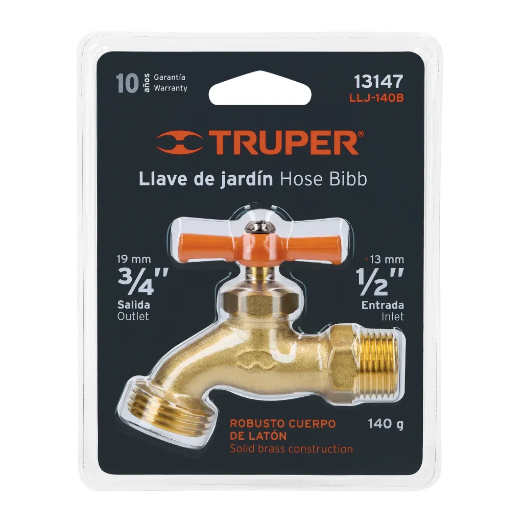 LLAVE PARA MANGUERA LATON 1/2  BLISTER TRUPER 13147