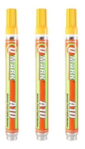 MARCADOR DE METAL AMARILLO UMARK A10