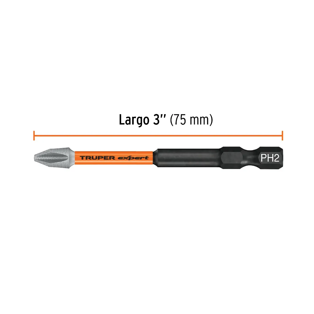 PUNTA PARA DESARMADOR PHILLIPS #2 ALTO IMPACTO 3" TRUPER EXPERT 100821