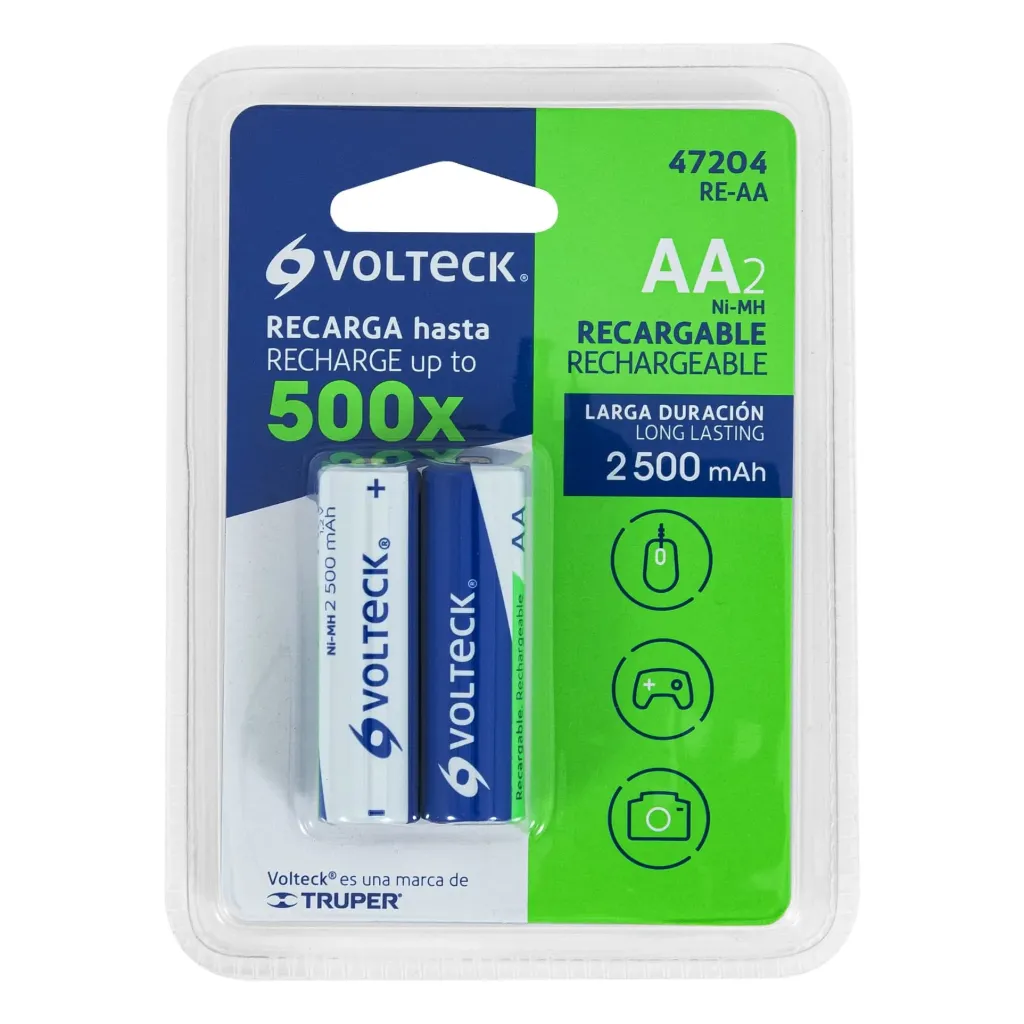 PILA AA RECARGABLE LARGA  DURACION VOLTECK (TRUPER) 47204