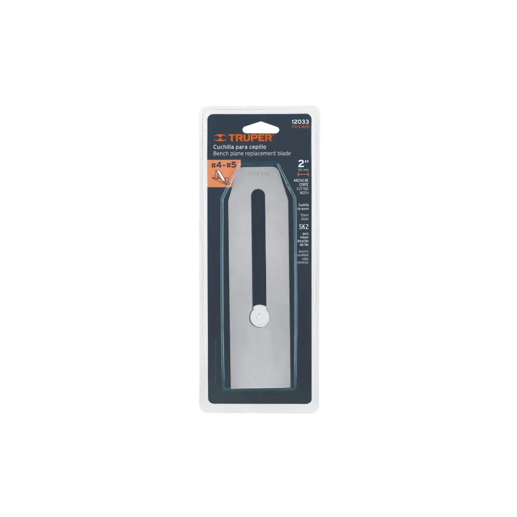 CUCHILLA PARA CEPILLO DE CARPINTERO #4 Y #5, TRUPER 12033