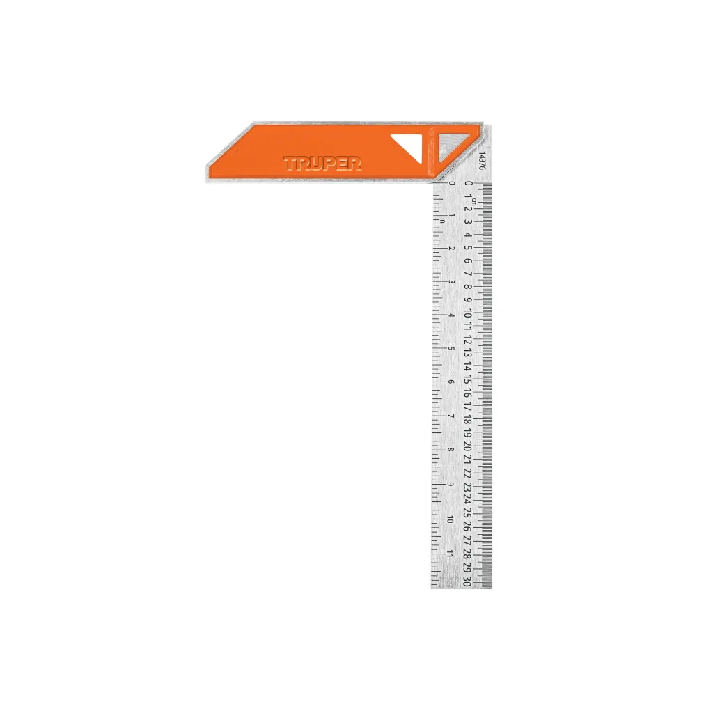 ESCUADRA DE 12" PARA CARPINTERO CON MANGO 100 DE ALUMINIO TRUPER 14376