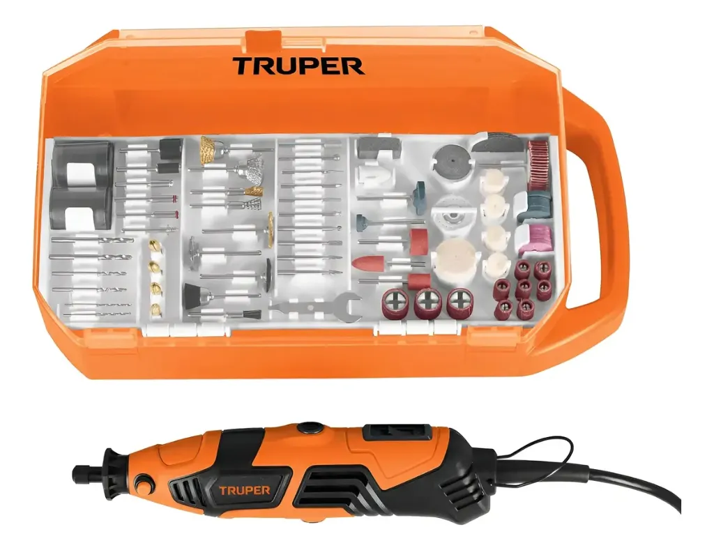 HERRAMIENTA ROTATIVA PROFESIONAL 150 W CON 97 ACCESORIOS TRUPER 17449