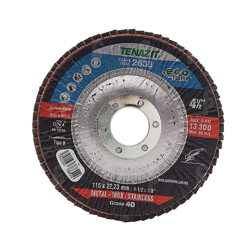 DISCO LAMINADO 4 1/2" G-40 TENAZIT AUSTOMEX 2638