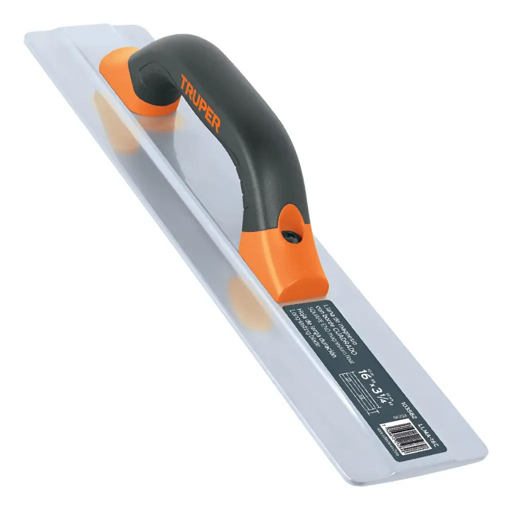 LLANA DE MAGNESIO 16' CON BORDE CUADRADO TRUPER 103582