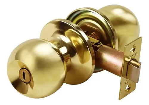 CERRADURA DE PERILLA PARA BAÑO LATON BRILLANTE BINETI CHBLBBTI