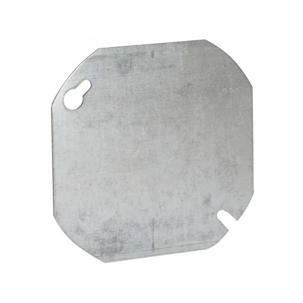 TAPA REDONDA 4" OCTAGONAL CIEGA GALVANIZADA T35