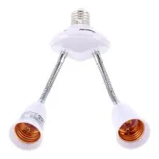 PORTALAMPARA CON 2 BRAZOS FLEXIBLES BASE E27 ADIR