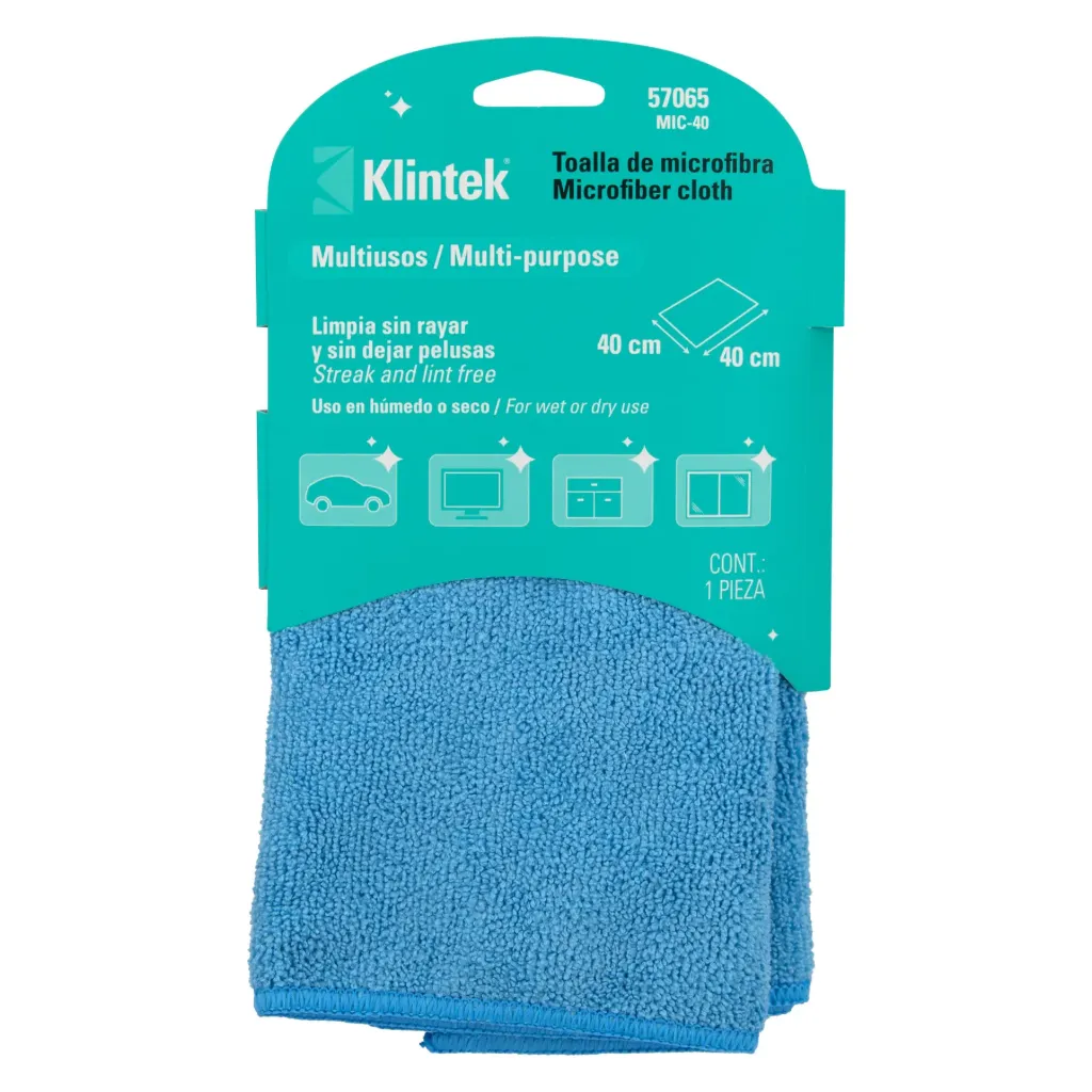 TOALLA DE MICROFIBRA DE 40 X 40 cm, KLINTEK (TRUPER) 57065