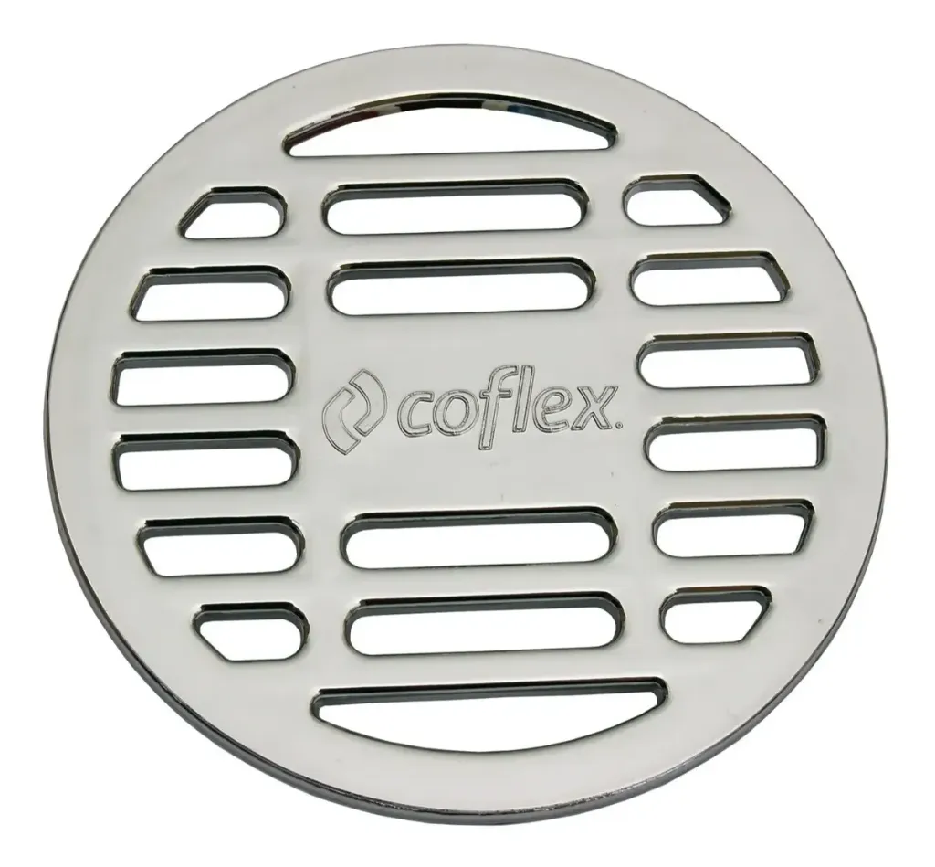 REJILLA COLADERA REDONDA PVC CROMO COFLEX PC-450