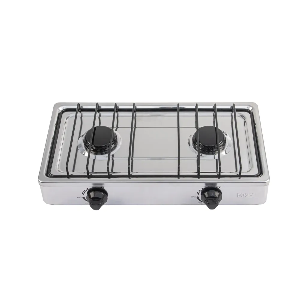 PARRILLA DE GAS SOBREPONER 2QUEMADORES, INOXIDABLE FOSET (TRUPER) 48234