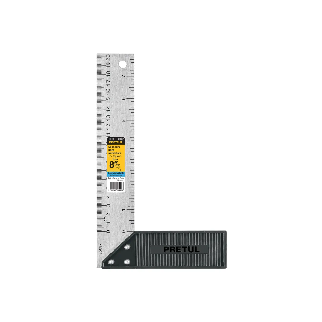 ESCUADRA 8" PARA CARPINTERO, PRETUL (TRUPER) 26087