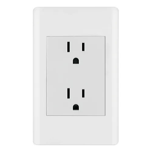 PLACA CONTACTO DOBLE ATERR PLASTICO  BLANCO AFER PLATOMDO