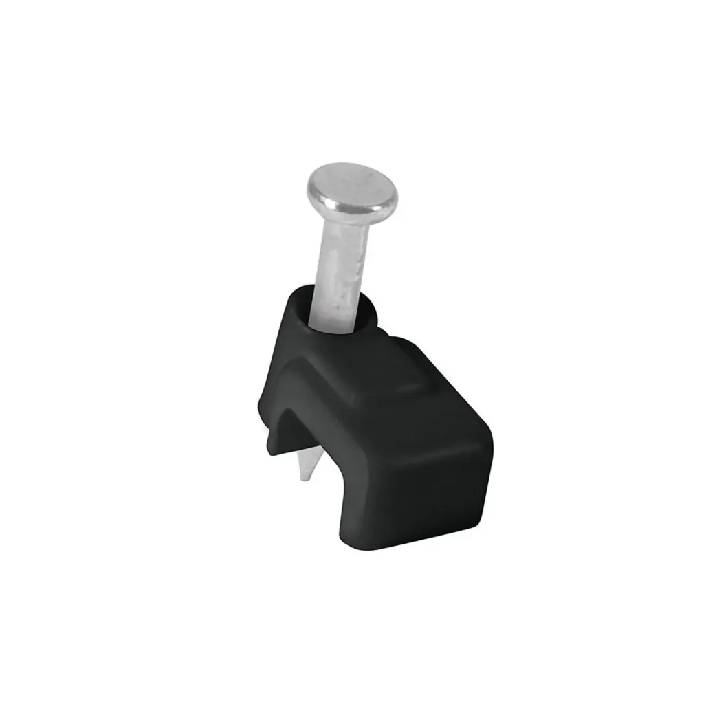 GRAPA PARA CABLE 3X6MM NEGRO, BOLSA 20pz, VOLTECK (TRUPER) 48033