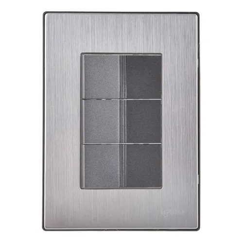 PLACA CON 3 APAGADOR SENCILLOS INOX OXFORD IGOTO, INOX2013