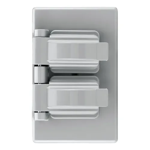 CONTACTO DUPLEX CON PLACA GRIS  INTEMPERIE AKSI 116885