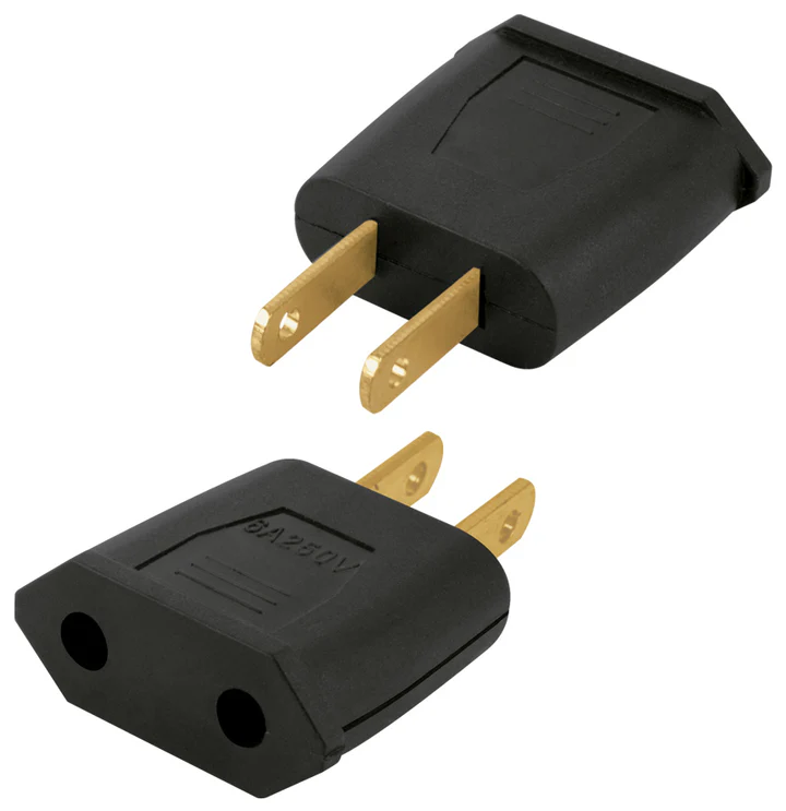 ADAPTADOR CLAVIJA EUROPEA A AMERICANA AKSI 117401