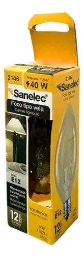 FOCO VELA CORONA 40W SANELEC 2146