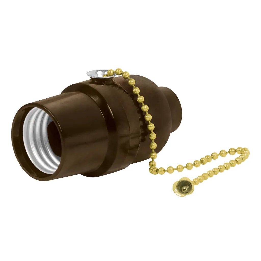 PORTALAMPARA DE BAQUELITA CON INTERRUPTOR DE CADENA, VOLTECK (TRUPER) 46533
