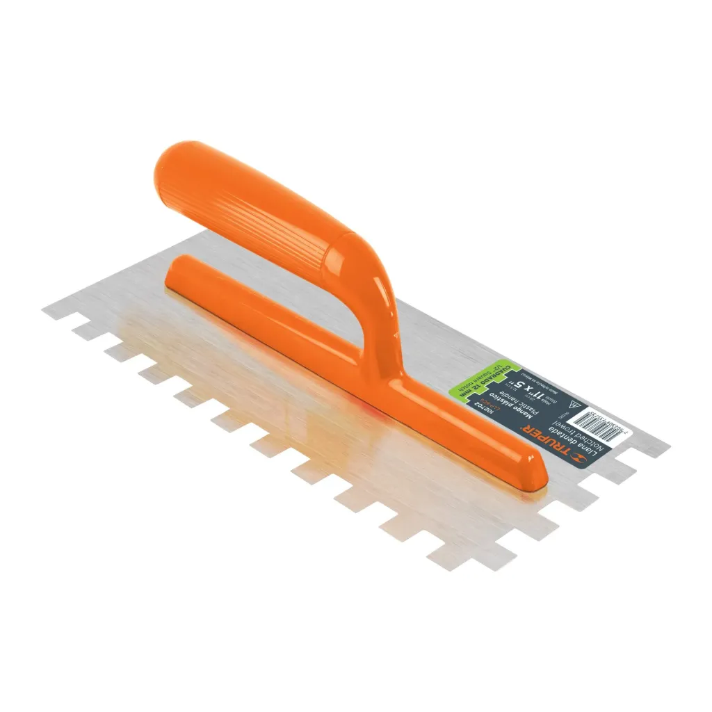 LLANA CANTO DENTADO CUADRO 1/2" 11" X 5", 6 REMACHE PLASTICO TRUPER 102702