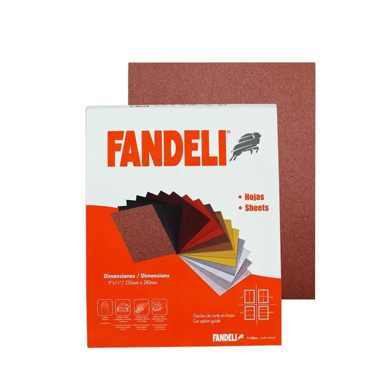 LIJA DE ESMERIL ROJA GRANO 150 J86 FANDELI