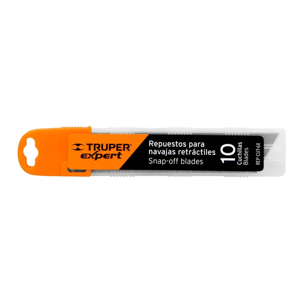 [100099] Estuche con 10 cuchillas SK2 de 18 mm para cutter Expert TRUPER 100099
