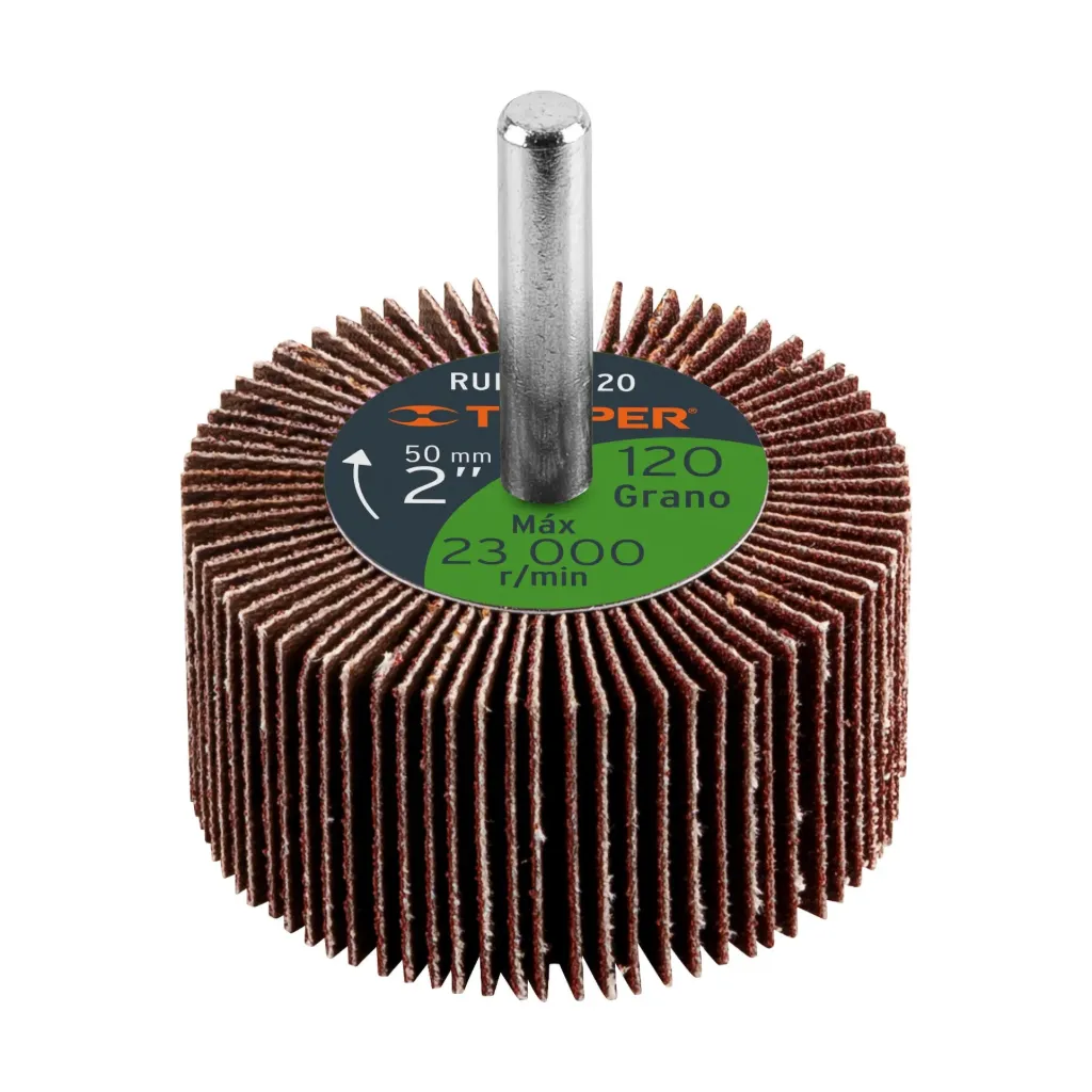 RUEDA FLAP DE 2", GRANO 120, TRUPER 13039