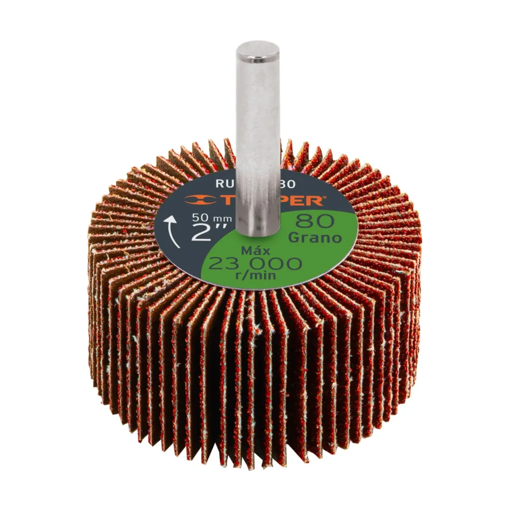 RUEDA FLAP DE 2", GRANO 80, TRUPER 13038
