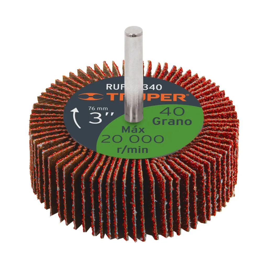 RUEDA FLAP DE 3", GRANO 40, TRUPER 13040