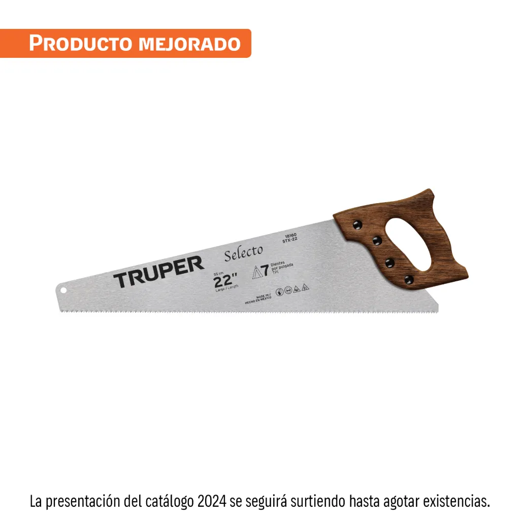 SERRUCHO SELECTO 22" TRUPER 18160