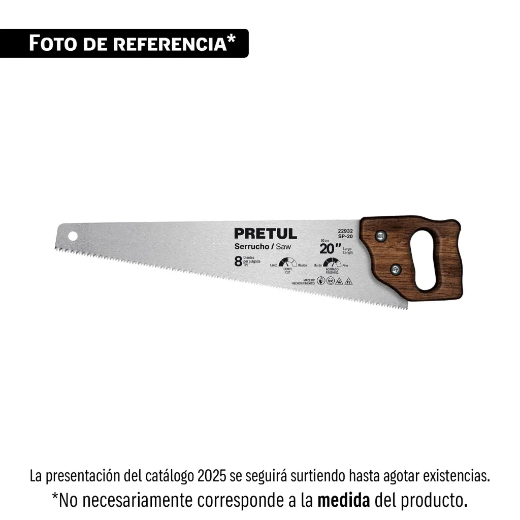 SERRUCHO MADERA 16" PRETUL (TRUPER) 22930