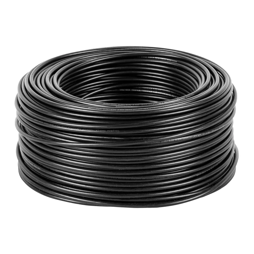 CABLE ELECTRICO CALIBRE 10 COLOR NEGRO METRO VOLTECK (TRUPER) 46051