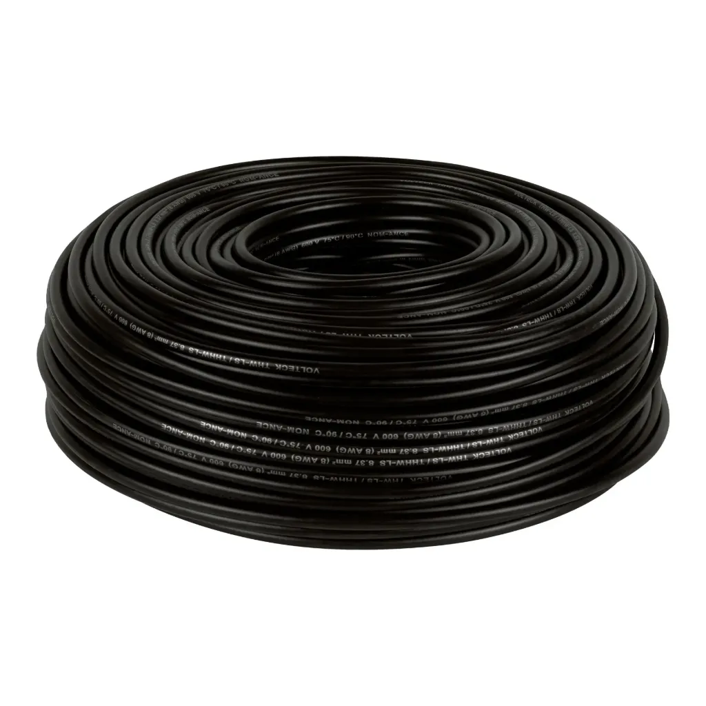 CABLE ELECTRICO CALIBRE 8 COLOR NEGRO METRO VOLTECK (TRUPER) 46050