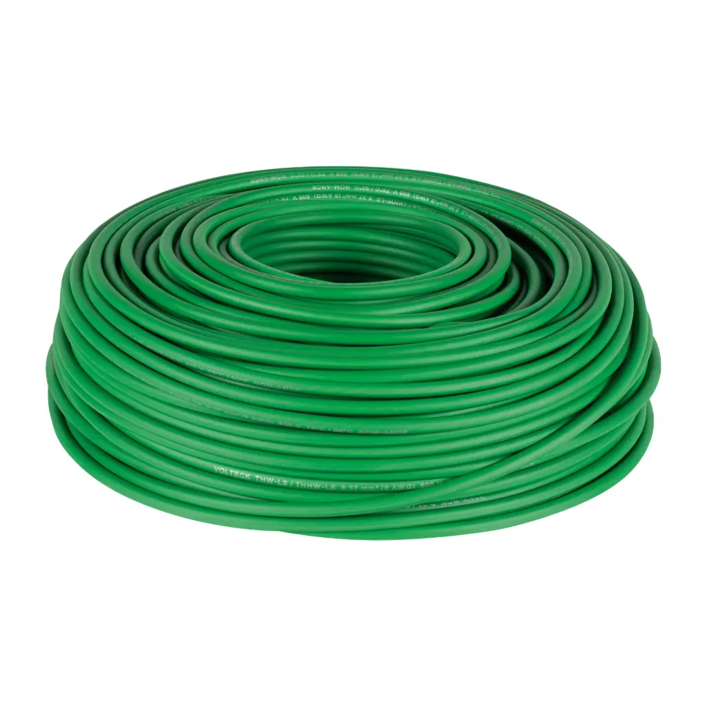 CABLE ELECTRICO CALIBRE 8 COLOR VERDE METRO VOLTECK (TRUPER) 46062