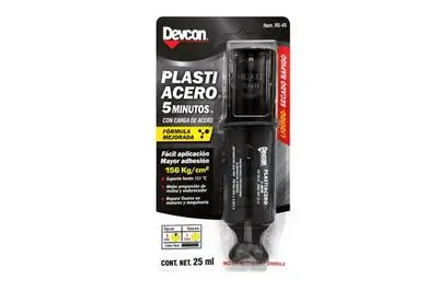 PLASTI-ACERO SECADO RAPIDO DEVCON R545 R5-45 FRANJA ROJA