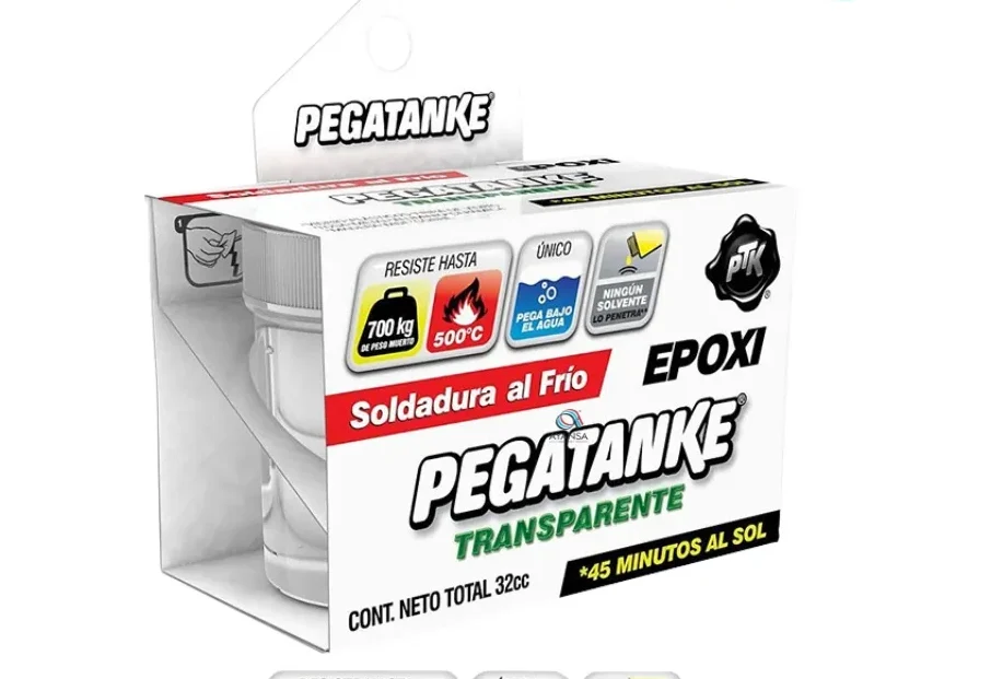 PEGATANKE TRANSPARENTE CAJA BLANCA