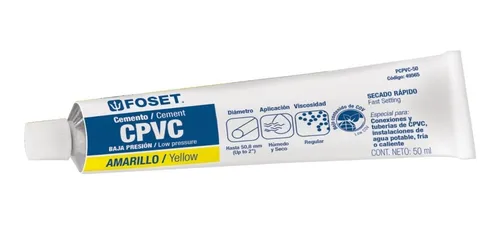 CEMENTO CPVC 50ML 49565 FOSET TRUPER