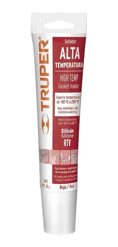 SELLADOR DE SILICON PARA ALTAS TEMPERATURAS ROJO 17566 TRUPER