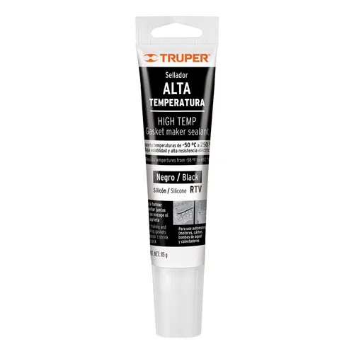 SELLADOR DE SILICON PARA ALTAS TEMPERATURAS NEGRO 17567 TRUPER