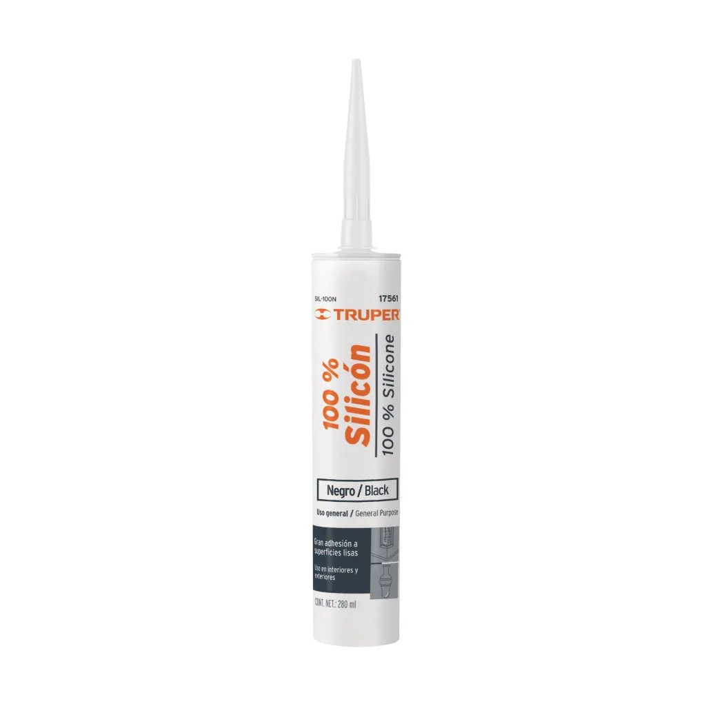 SELLADOR USO GENERAL 100% SILICON 280ML NEGRO TRUPER 17561