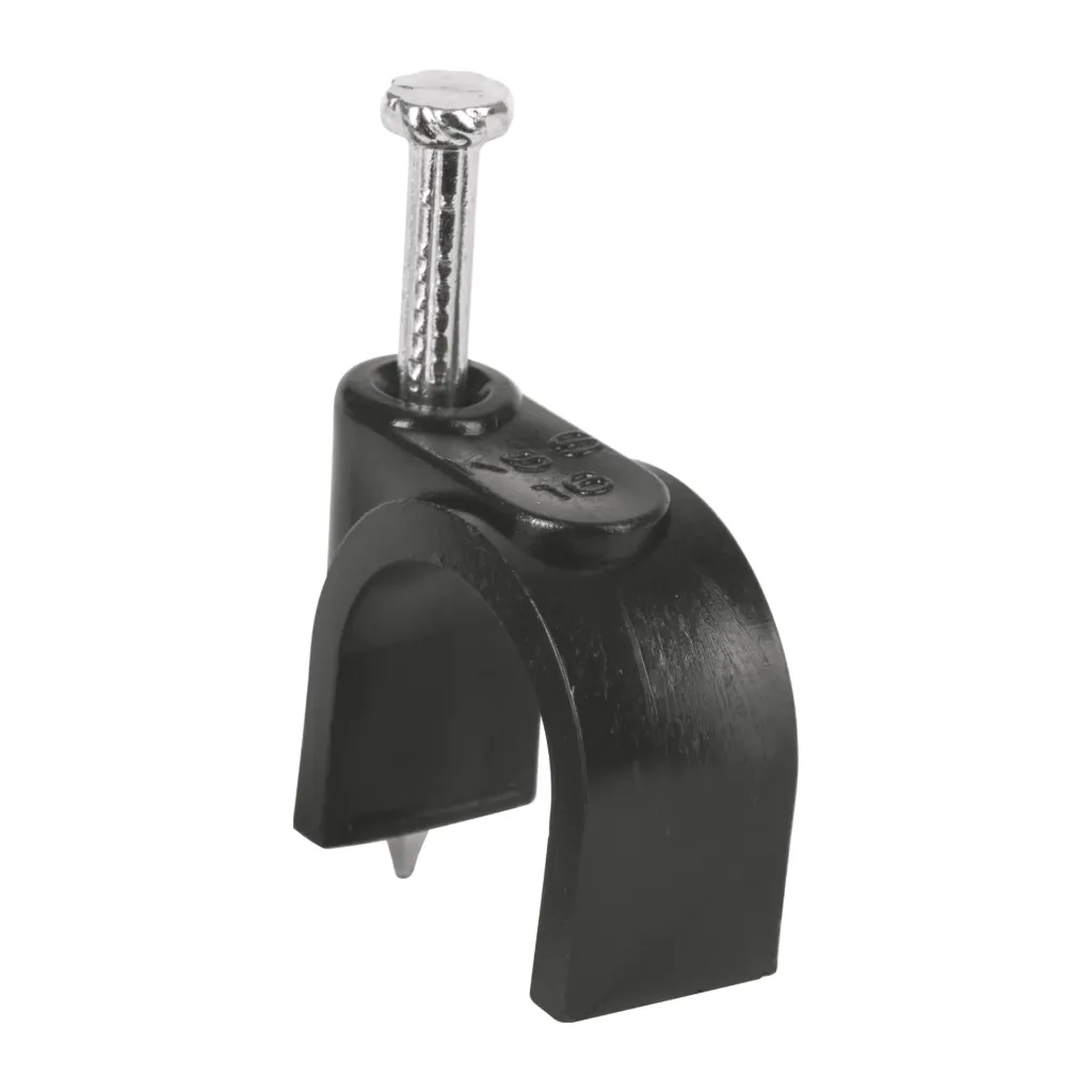 GRAPA PARA CABLE 16MM NEGRO BOLSA 20pz, VOLTECK (TRUPER) 48284