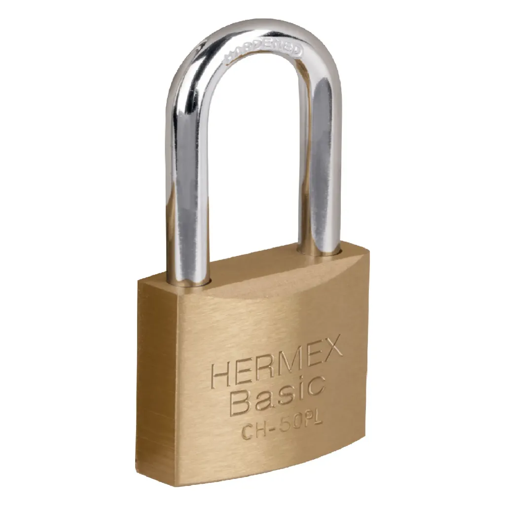 CANDADO DE HIERRO LATON GANCHO LARGO 50MM HERMEX BASIC (TRUPER) 27072