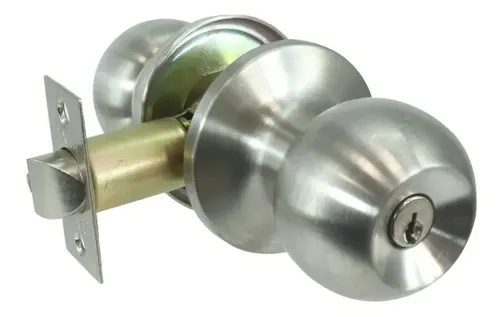 [6817] CERRADURA DEXTER BLISTER BARZA REC LLAVE-BOTON COLOR ACERO INOX TUBULAR 6817