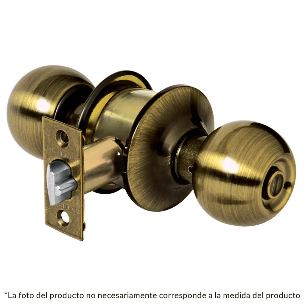 CERRADURA POMO ENTRADA LATON ANTIGUO LLAVE-NADA TOPFOR (TOOLCRAFT) PF0034