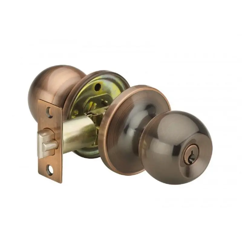CERRADURA KOVAC RECAMARA LLAVE-BOTON LATON ANTIGUO TUBULAR PT02
