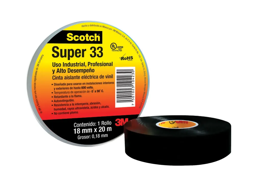 CINTA DE AISLAR 3M SUPER 33 18mm x 20m